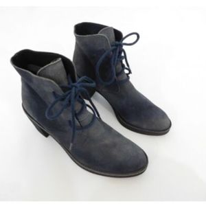 Miista London Blue Chunky Lace Up Boots Sz 39 8